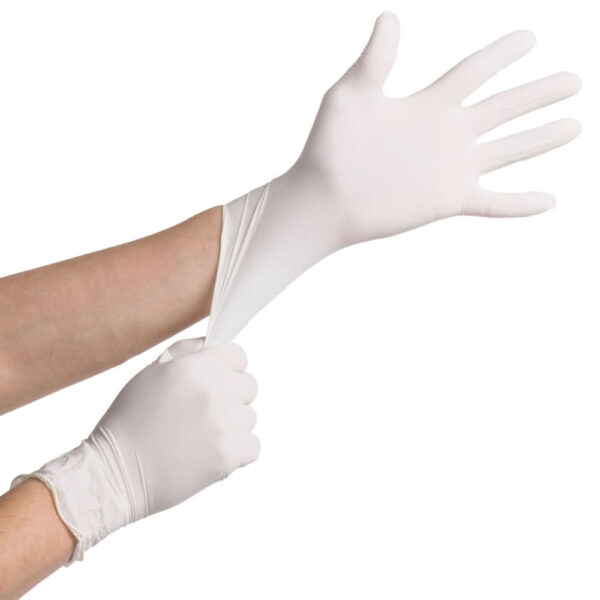 مشخصات قیمت و خرید دستکش لاتکس بدون پودر سفید رنگ اپی پرفکت سایز متوسط از فروشگاه اتوار